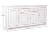 Credenza Colette in legno di mango massiccio, con schienali e laterali in mdf, stile rustico