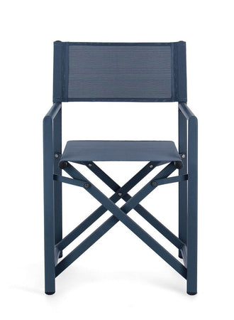 Sedia da regista "Taylor" , struttura in alluminio, seduta in textilene, ideale per giardino