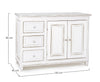 Credenza Colette in legno di mango massiccio, con schienali e laterali in mdf, stile rustico