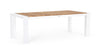 Tavolo allungabile Cameron con struttura in alluminio, piano in teak, stile moderno