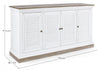Credenza Lincoln in legno di mango, con schienali e laterali in mdf, finitura vernice a base d'acqua, stile rustico