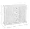 Credenza Blanc con struttura in MDF, finitura bianca opaca, effetto decapato, stile classico