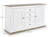 Credenza Lincoln in legno di mango, con schienali e laterali in mdf, finitura vernice a base d'acqua, stile rustico