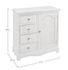 Credenza Blanc con struttura in MDF, finitura bianca opaca, effetto decapato, stile classico
