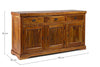 Credenza Chateaux in legno di acacia indiano massiccio, con finitura rustica, stile rustico