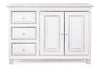 Credenza Colette in legno di mango massiccio, con schienali e laterali in mdf, stile rustico