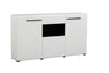 Credenza Juliette, color bianco, con struttura in truciolare rivestito, mobile in kit