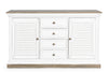 Credenza Lincoln in legno di mango, con schienali e laterali in mdf, finitura vernice a base d'acqua, stile rustico