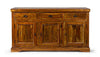 Credenza Chateaux in legno di acacia indiano massiccio, con finitura rustica, stile rustico