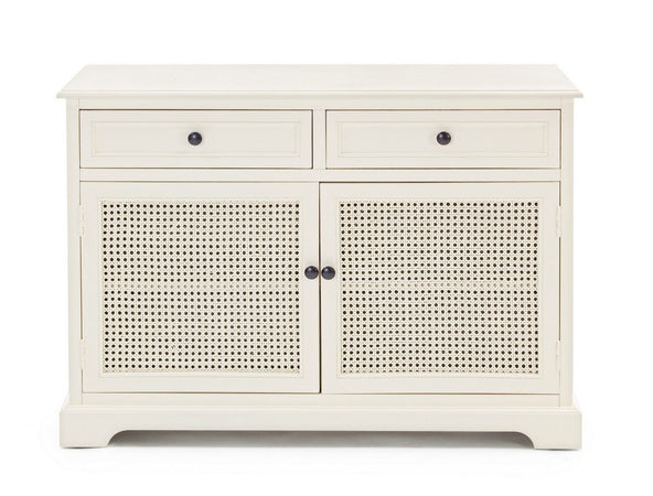 Credenza "Amabel" 2 ante e 2 cassetti, con struttura in legno di pino, stile classico