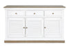 Credenza Lincoln in legno di mango, con schienali e laterali in mdf, finitura vernice a base d'acqua, stile rustico
