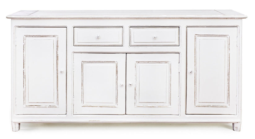 Credenza "Colette" in legno di mango massiccio, con schienali e laterali in mdf, stile rustico