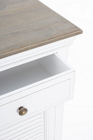 Credenza "Lincoln" in legno di mango, con schienali e laterali in mdf, finitura vernice a base d'acqua, stile rustico