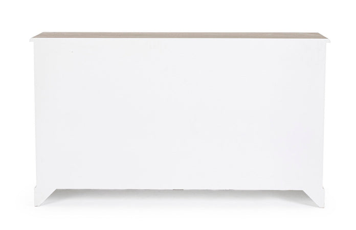 Credenza "Dorotea" con struttura in MDF, maniglie in legno di pino
