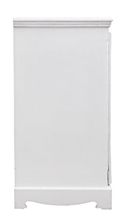 Credenza "Blanc" con struttura in MDF, finitura bianca opaca, effetto decapato, stile classico