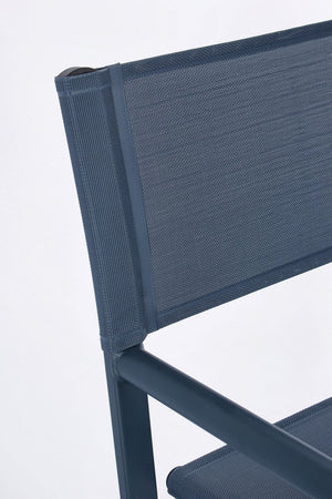 Sedia da regista "Taylor" , struttura in alluminio, seduta in textilene, ideale per giardino
