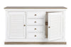 Credenza Lincoln in legno di mango, con schienali e laterali in mdf, finitura vernice a base d'acqua, stile rustico