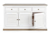 Credenza Lincoln in legno di mango, con schienali e laterali in mdf, finitura vernice a base d'acqua, stile rustico