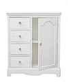 Credenza Blanc con struttura in MDF, finitura bianca opaca, effetto decapato, stile classico