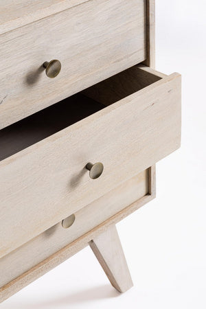 Credenza "Indira" con struttura in legno di mango, schienale in mdf, decorazioni fatte a mano