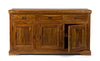 Credenza Chateaux in legno di acacia indiano massiccio, con finitura rustica, stile rustico