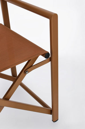 Sedia da regista "Taylor" , struttura in alluminio, seduta in textilene, ideale per giardino