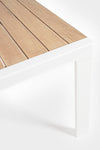 Tavolo allungabile Belmar in alluminio effetto legno per esterno