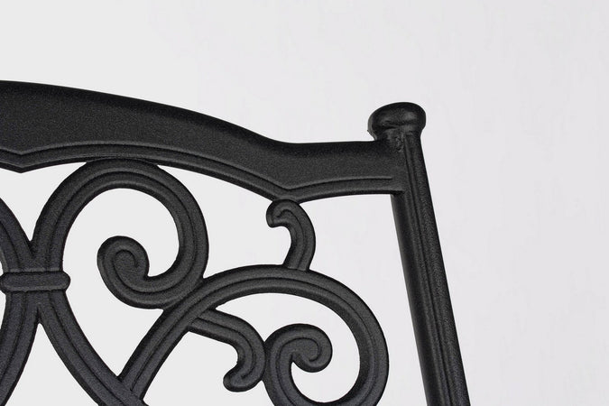 Poltrona con braccioli "Ivrea", in alluminio pressofuso effetto lucido, da 65 cm