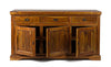 Credenza Chateaux in legno di acacia indiano massiccio, con finitura rustica, stile rustico