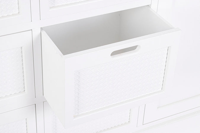 Credenza "Dorotea" con struttura in MDF, maniglie in legno di pino