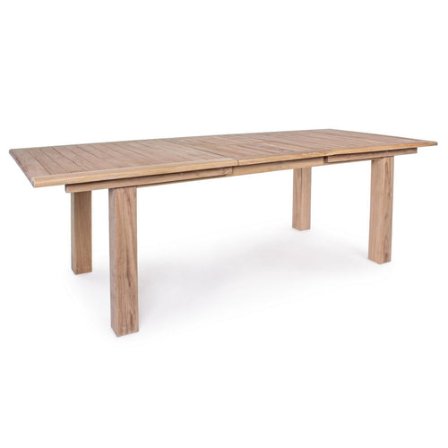 Tavolo rettangolare Maryland allungabile, in legno di teak SVLK, gambe solide
