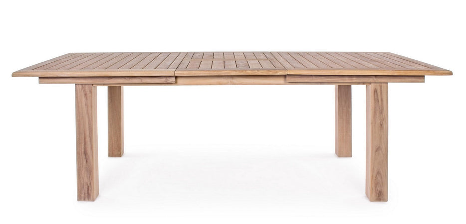 Tavolo rettangolare "Maryland" allungabile, in legno di teak SVLK, gambe solide