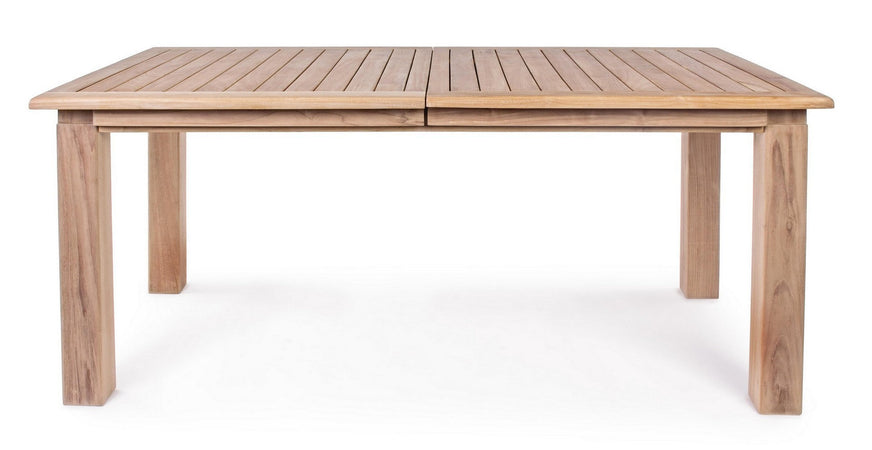 Tavolo rettangolare "Maryland" allungabile, in legno di teak SVLK, gambe solide