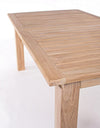 Tavolo rettangolare Maryland allungabile, in legno di teak SVLK, gambe solide