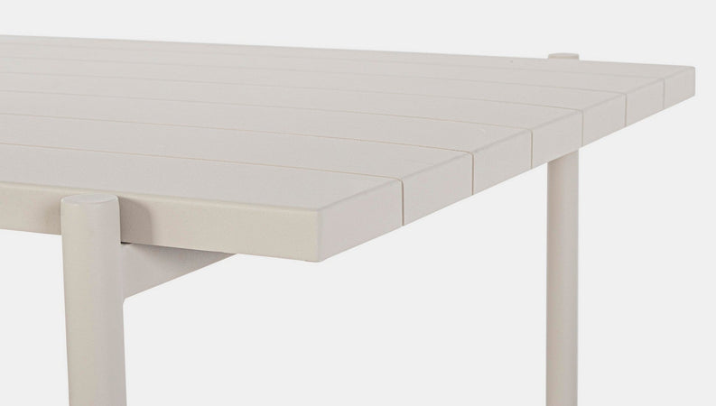 Salottino angolare con tavolino "Kendall Rastin" in alluminio, seduta in tessuto, per esterno