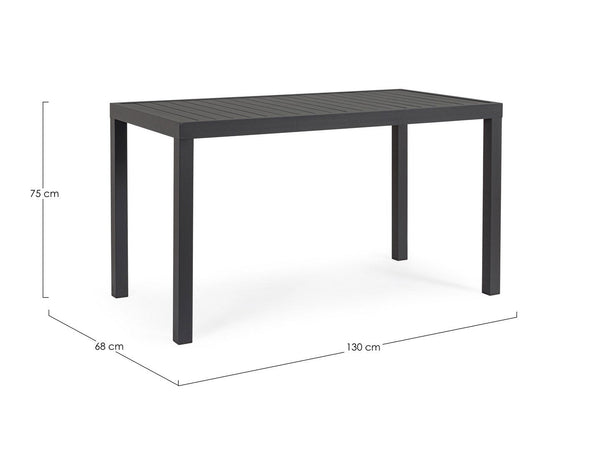 Tavolo "Hilde" con struttura in alluminio, verniciato a polvere, per esterno