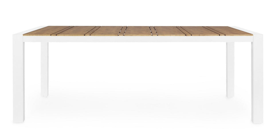 Tavolo "Elias" per esterno, con struttura in alluminio, piano in Polywood, 198 x 100 cm