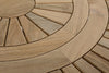 Tavolo rotondo Maryland, in legno di teak SVLK, gambe solide, per esterno da 155 cm
