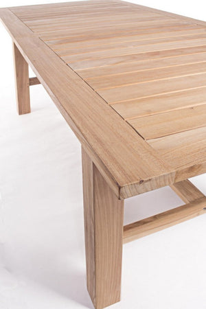 Tavolo rettangolare "Maryland" allungabile, in legno di teak SVLK, gambe solide