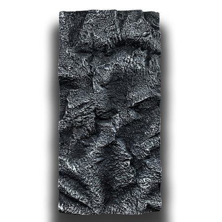 pannello di Rivestimento interno-esterno in PU effetto pietra nera EXTREME-REAL ed isolante 60x120cm