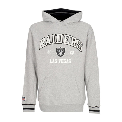 NEW ERA Felpa Leggera Cappuccio Uomo Nfl Oversized Hoodie Lasrai Heather Grey/black da uomo
