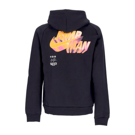 JORDAN Felpa Cappuccio Uomo Jumpman Statement Fleece Hoodie Black/black da uomo
