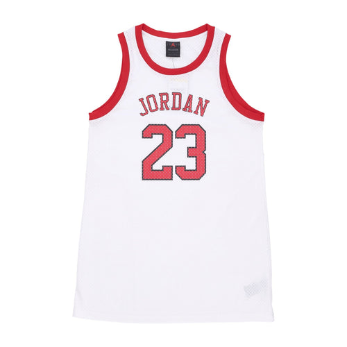 JORDAN Vestito Donna Heritage Dress Core White/gym Red/black da donna