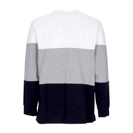 Nike Polo Manica Lunga Uomo Club Plus Colourblock L/s Top White/dk Grey Heather/black/black da uomo