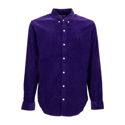 CARHARTT WIP Camicia Manica Lunga Uomo L/s Madison Fine Cord Shirt Tyrian/black da uomo