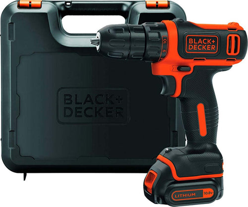 BLACK&DECKER---BDCDD12K-QW-Trapano/Avvitatore-Compatto-in-Valigetta,-10.8-V,-1-Batteria