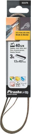 BLACK&DECKER---PIRANHA---3-PEZZI---NASTRI-ABRASIVI-13x451MM-PER-LEVIGATRICI-A-NSTRO---GRANA-40-**