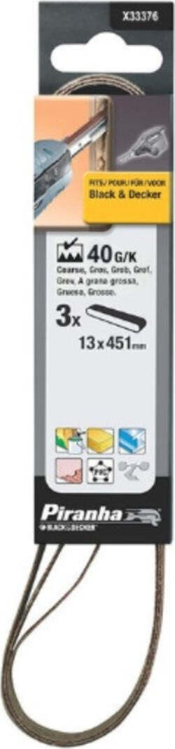 BLACK&DECKER---PIRANHA---3-PEZZI---NASTRI-ABRASIVI-13x451MM-PER-LEVIGATRICI-A-NSTRO---GRANA-40-**