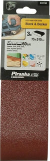 BLACK&DECKER---PIRANHA---3-PEZZI---NASTRI-ABRASIVI-75x510MM---GRANA-60
