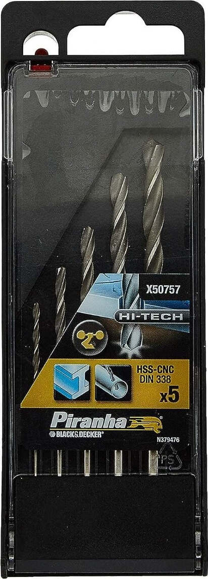 BLACK&DECKER---SET-5-PUNTE-PER-TRAPANO-2/3/4/5/6MM